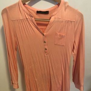 The Limited peach colored blouse